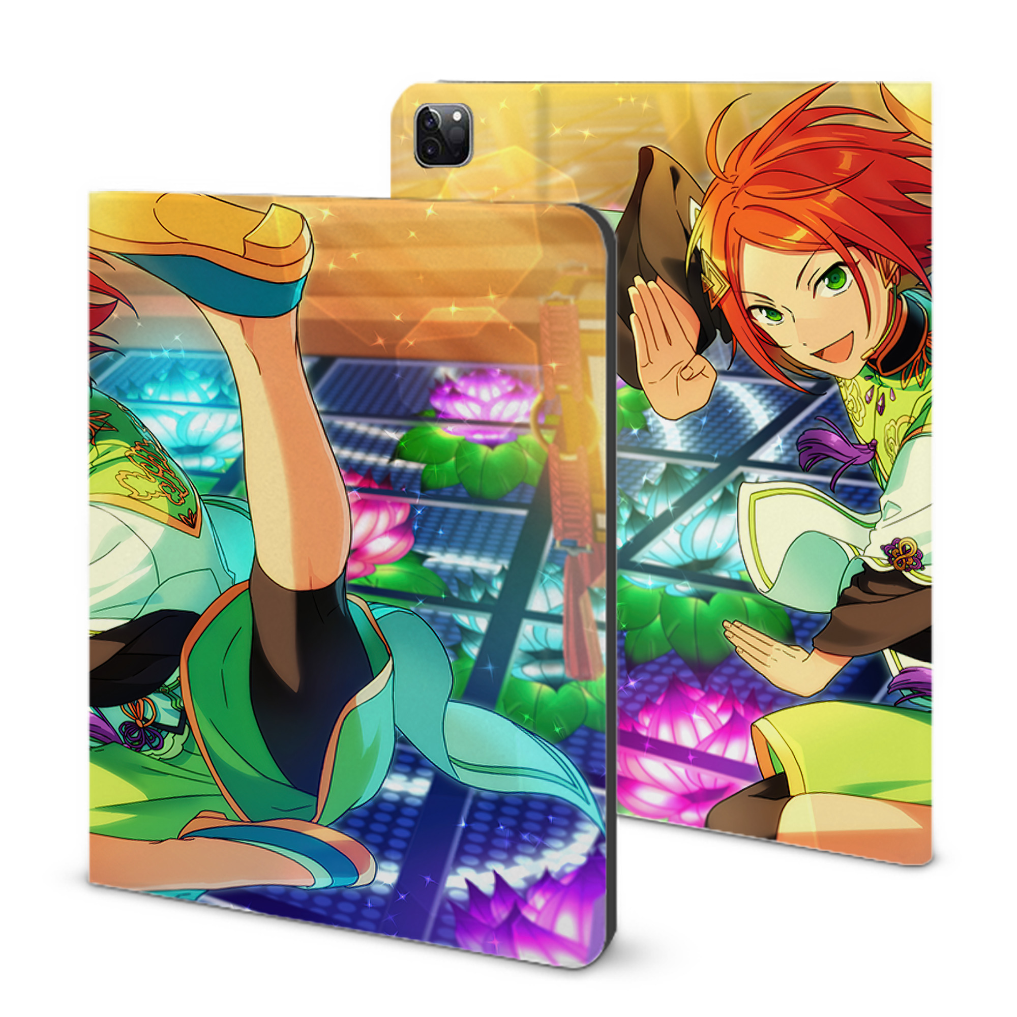 （画像用） あんさんぶるスターズ! Ensemble Stars IPad ケース ブック型 PUレザー TPU 耐衝撃 軽量 薄型 ペン収納なし 全面保護 IPad 各モデル対応